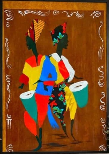 Ceremonial African Drummers and Dancers canvas by Zainab Chinedu